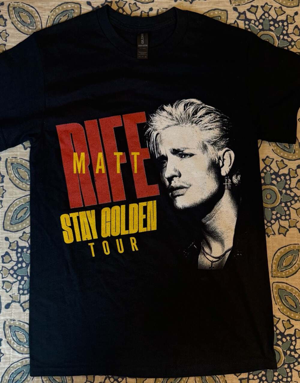 Matt Rife Stay Golden Tour 2025 Graphic T-Shirt Size Small